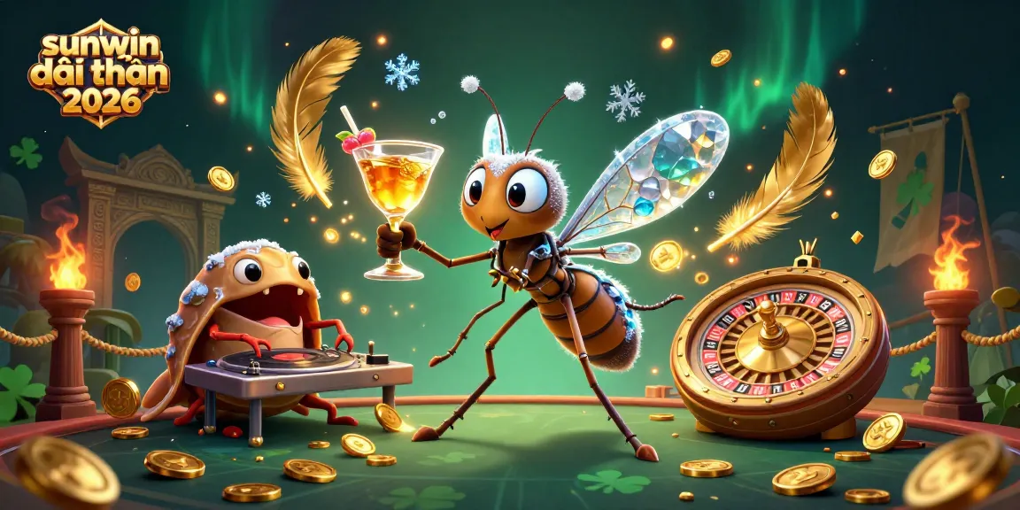 Spin and win with sunwin đổi thưởng 2026 featuring vibrant casino elements and rich 3D characters.