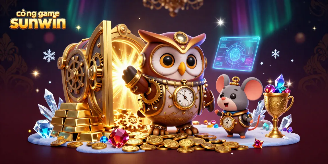 Engage in thrilling action at cổng game sunwin with a vibrant 3D casino illustrated scene.