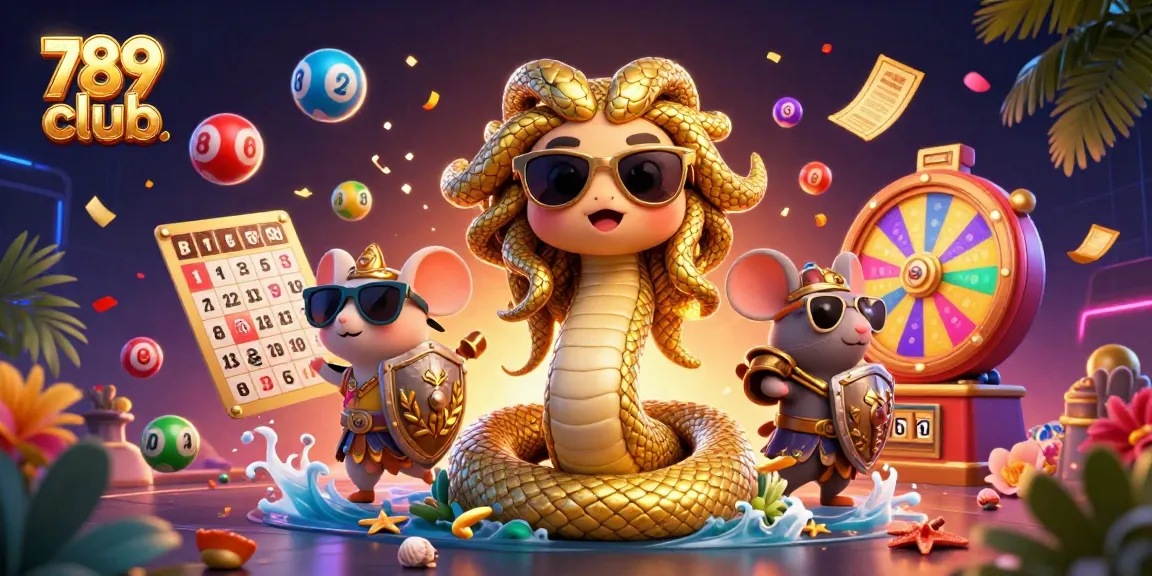 Win big with 789club in this vibrant and dynamic casino-themed 3D illustration featuring engaging characters and lively elements.