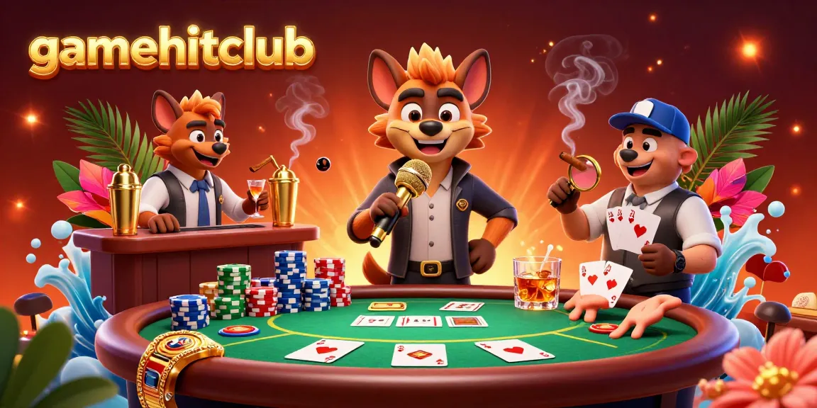 Engage with gamehitclub's vibrant casino scene as hyenas create excitement with comedy and cocktails.